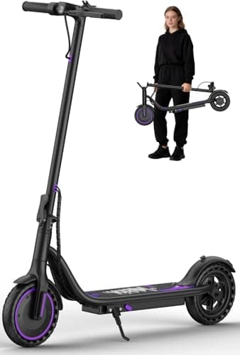 VOLPAM Electric Scooter, 350W/500W Powerful Motor, 8.5"/10" Solid Tires, 19/21Mph, 28/23/21/16 Miles Max Range, Dual Braking