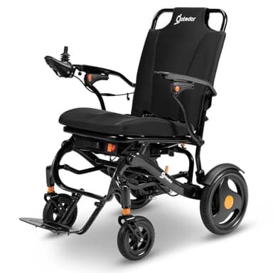 Aotedor Carbon Fiber Electric Wheelchair,37 lbs Lightweight Yet Stable,30 Mile Long Range,Dual 12AH Batteries, Airline Approved Foldable Power Wheelchair for Seniors, Safer & More Comfortable Travel