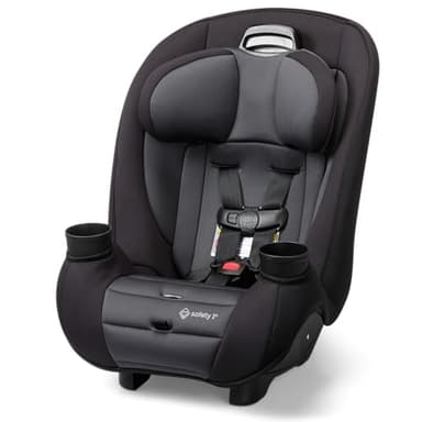 Safety 1st Ellaris 3-in-1 Convertible Car Seat, Slim Fit Design, Rear & Forward-Facing, 5-Position Headrest, 3-Across Fit, Travel-Friendly with Machine-Washable Seat Pad, Smokey Haze
