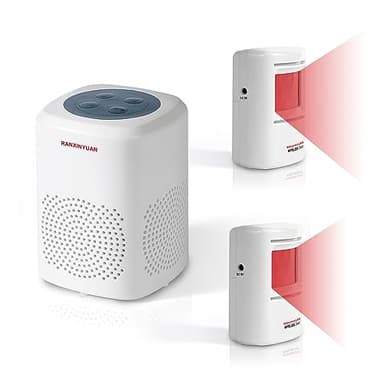 Dog Barking Alarm Motion Detector Outdoor Pir Human Body Motion Sensor Alarm Electronic Deterrent Motion Activated Home Security (2 Detectors+ 1 Receiver)