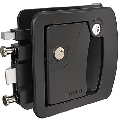 LATCH.IT RV Door Lock Replacement | Class C Camper Door Latch Fits 3.50" x 4.50" Lock Holes | 100% Metal RV Door Latch Replacement | RV Latch | Camper Door Locks with 2 High-Security Keys Included