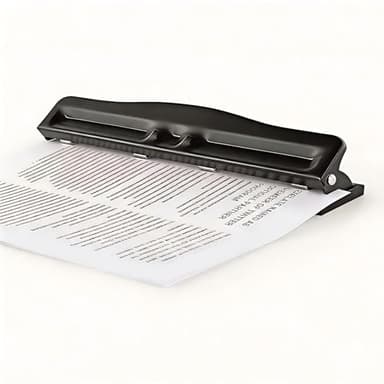 Adjustable 4-Hole Paper Puncher for A4 Refills, 4 Hole Punch Binder Hole Puncher with 6mm Hole Diameter for Office and School Supplies