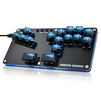 Sehawei Haute42 16Key All-Button Arcade Controller Gamerfinger with Turbo Functions,Arcade Stick Street Fight Mini Plus Controller for PC/Ps3/Ps4/Switch Game Keyboard-Supports Hot Swap & SOCD
