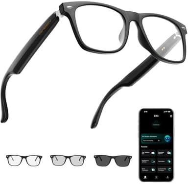 Giwbeiv AI Smart Glasses for Men and Women with Chat GPT, Bluetooth Translation Glasses with 164 Languages and Color-Change Lens, Music Playback, Hands-Free Calls, UV & Blue Light Protection