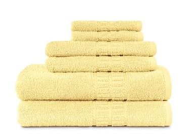MyPillow MyTowels 6 Piece Set - 100% Cotton Soft Absorbent Towels for Bathroom, 2 Bath Towels, 2 Hand Towels, 2 Washcloths [ 6-Piece Set, Amber]