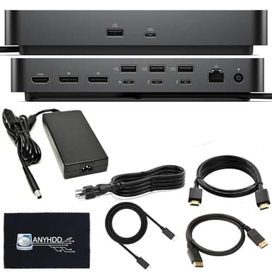 Dell SD25TB4 Pro Thunderbolt 4 Smart Dock - Supports 8k Display, 3 Years Warranty with 180W Adapter, HDMI, DisplayPort, Thunderbolt Cable, Cloth - USB C Docking Station Hub with Accessories