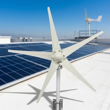 Wind Turbine Generator Kit, 1200W 5 Blade Wind Generators for Home, 12V 800RPM Power Kit with Controller, Windmill Generator for Solar&Wind System