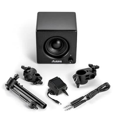 Alesis Nitro Amp 70W 3" Compact Electric Drum Monitor Speaker for Practice and Lessons, Rack-Mountable with Clamps Included