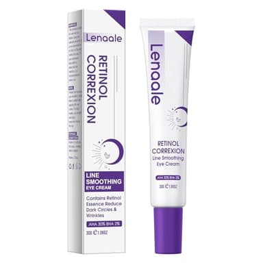 Eye Cream, Retinol Eye Cream for Dark Circles, Puffiness Anti Aging, With Hyaluronic Acid, Peptides, Caffeine Reduces Bags, Smooths Wrinkles & Fine Lines, Dark Circles Under Eye Treatment