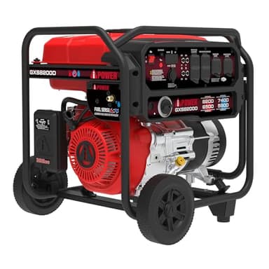 A-iPower 8200W Portable Generator Dual Fuel, Gas and Propane Powered Power Supplies with 322cc OHV Engine, CO Sensor, Heavy Duty Generators For Jobsite, RV, Whole House Backup Emergency
