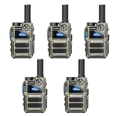 [Lifetime Free] Unlimited Range Walkie Talkies 4G LTE Long Range Two-Way Radios with Nationwide & Global Range,Multi-Function Light & SOS Alert Poc Radios for Wilderness Hiking,Truck Fleet (5 Pack)