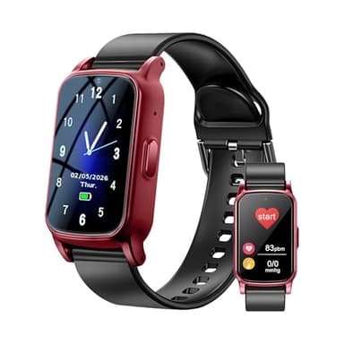 Fajocru Fall Detection Smart Watch for Seniors with GPS Tracking, SOS Alert & HD Video Call, Waterproof Fitness Tracker for Dementia/Alzheimer’s, 4G Safety (Classic, Red)