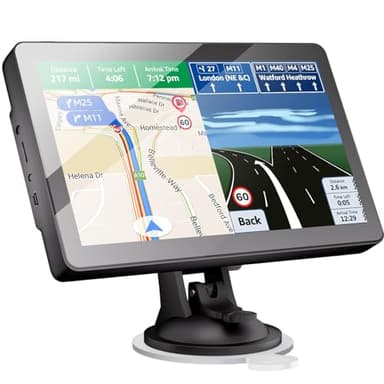 GPS Navigator for Car Truck RV, Latest 2026 Map, 9 inch Touch Screen Real Voice Spoken Turn-by-Turn Direction Reminding Navigation System for Cars, Vehicle GPS with Speed and Red Light Warning