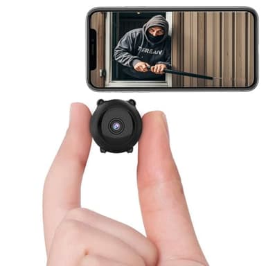 Esptia Mini Spy Hidden Camera 4k WiFi Nanny Cam Wireless,HD Security Camera for Home/Office,Surveillance Camera with Motion Detection and Night Vision,App Control