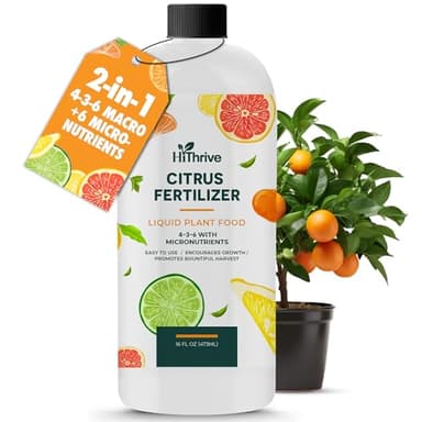 16oz Citrus Fertilizer - Makes 16 Gallons of 2-in-1 Citrus Tree Fertilizer for Lemon Trees Live Plants & More, 4-3-6 NPK Tree Food with Macronutrients + Micronutrients for Growth and Juicy Fruits