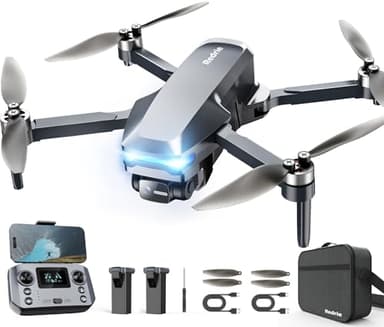 GPS Drones with Camera for Adults 4K, Foldable Drone with Brushless Motor, Auto Return/Follow, Tap Fly/Circle Fly, Beginner-Friendly One Key Start, 45 Mins Flight, Under 249g