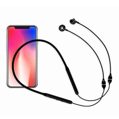 Sanxir Anti-Radiation Wireless Air Tube Headphones, EMF Free Bluetooth Headsets with Low-Radiation Chip, Comfortable for Extended Use, Zero Pain, Safe Listening Earphones. (Black)