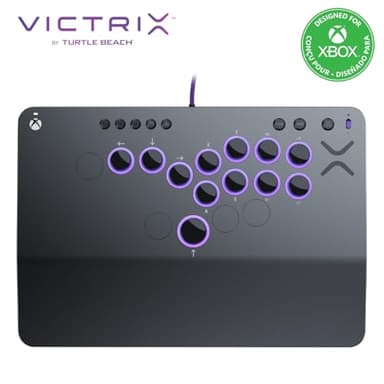 Turtle Beach Victrix Pro KO Leverless All Button Fight Stick, Officially Licensed for Xbox Series X|S, Xbox One, Windows 10/11 PC, Customizable eSports Tournament Ready Arcade Controller, Gray