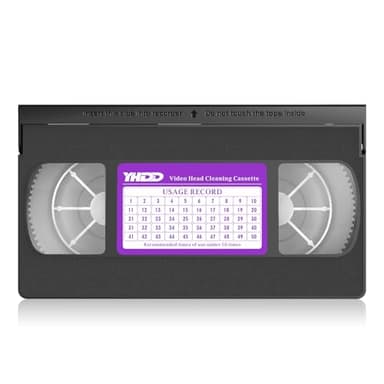 YHDD VCR Head Cleaner Tape for VHS/VCR Players, Dry Type Reusable Video Head Cleaner