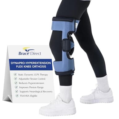 Brace Direct DynaPro Hyperextension Flex Knee Orthosis – Static Dynamic LLPS Therapy Knee Brace for Hyperextension and Contracture Rehabilitation, OCSI (Md: 18–21 in. thigh)