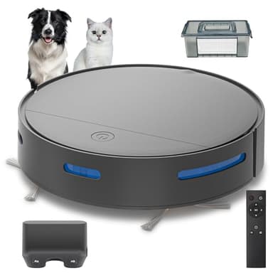 ENCHE Robot Vacuum Cleaner, Upgraded 3500Pa Powerful Sunction Robot Vacuum with Remote Control,Automatic Self-Charging,Long Run Time,Slim,Quiet Robotic Vacuum Cleaner for Carpet Pet Hair