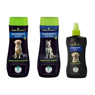 FURminator deShedding Kit, deShedding Shampoo, deShedding Conditioner, deShedding Waterless Spray, For Dogs, 40.5 oz (Set of 3)