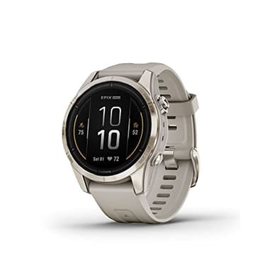 Garmin epix Pro (Gen 2) Sapphire Edition, 42mm, High Performance Smartwatch, Advanced Training Technology, Built-in Flashlight, Light Sand (Renewed)