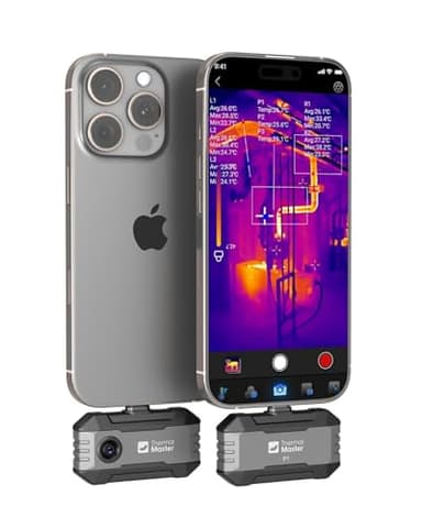 Thermal Master Thermal Camera for USB-C iPhone and Android, P1 Thermal Imaging Camera with 320×240 X³ IR Resolution, -4℉ to 1112℉, 160×120 Infrared Camera (iOS and Android P1 Grey)