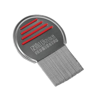 Nit Free Terminator Lice Comb - Professional Stainless Steel Comb for Effective Head Lice Treatment (Color May Vary) (Pack of 1)