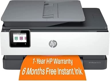 HP OfficeJet 8022e All-in-One Color Inkjet Wireless Printer Scanner Copier with 6-months Instant Ink Included Phone Computer Printers for Home Use Two-Sided Printing Scanning 1K7K6A (Renewed Premium)
