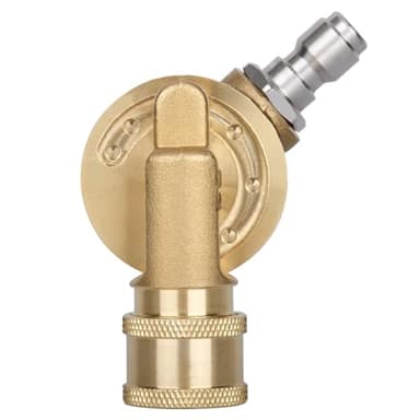 Pressure Washer Gutter Cleaner Attachment - 240 Degree Pivoting Coupler, 1/4” Quick Connect, 7 Angles for Power Washer Spray Nozzle, 4500 PSI