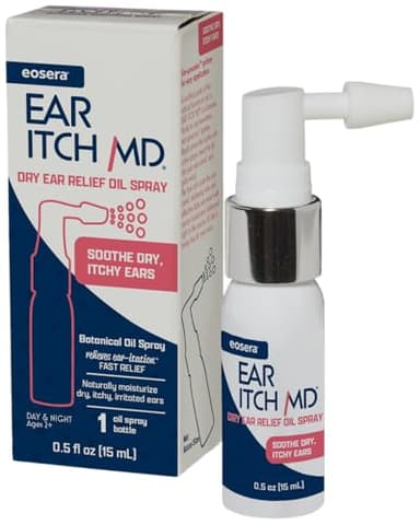 eosera® Ear Itch MD® - Ear Drops for Itchy Ears | Dry Ear Relief | Soothing Spray | Moisturizing Formula | Allergies, Eczema, Dermatitis, Psoriasis, Perimenopause, Menopause, Hearing Aids