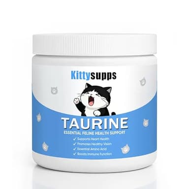 Kittysupps Taurine Powder for Cats, Kitty Supps Taurine Supplement, Grade Amino Acid Supplement for Heart, Vision & Daily Wellness, 200 Grams (1pcs)