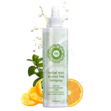 Honeybee Gardens Hair Spray Alcohol Free, Herbal Mint, 8.5 Fluid Ounce