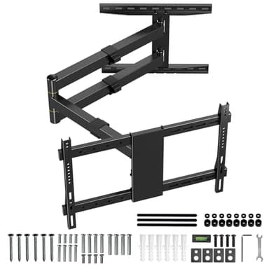 47” Extra Long Arm TV Wall Mount for 37-80 Inch TV, Full Motion Corner TV Mount with Extension Articulating Arm Swivel and Tilt, Max VESA 600x400mm, Fits 16" 18" Studs Up to 99 lbs