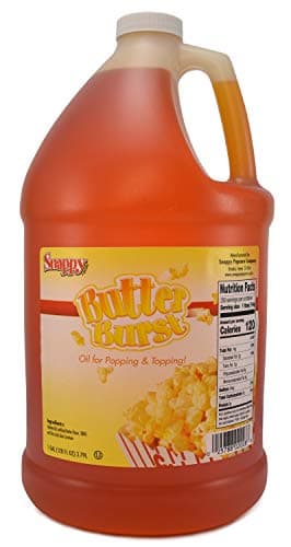 Snappy Butter Burst Popcorn Oil, Movie Theater Popcorn Butter Oil for Popcorn Machines, Naturally Flavored with Beta Carotene, 1 Gallon, Create Authentic Movie Theater Flavor