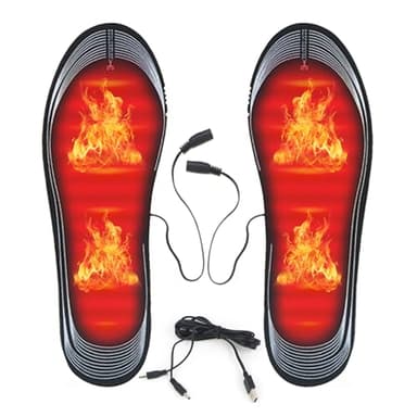 USB Heated Insoles Rechargeable Heating Insoles Multiple Sizes Electric Foot Warmer Mat for Camping, Fishing, Hiking