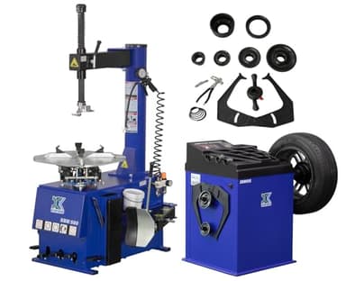 XK-New 2.0 Horsepower Tire Changer Wheel Changers Machine Combo Balancer Rim Clamp 580-690 with 36 Month Part Replacements