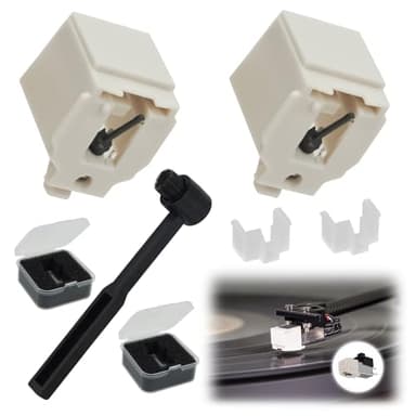 2-Pack ATN3600L Record Needle Replacement, Apply to PSLX300 / PSLX300USB Needle Replacement/PSLX200YE Audio Technica Needle Replacement Includes Including Brush