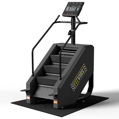 Fitvids Stair Stepper Machine, Commercial Grade Stair Climber with 15 Resistance Levels, Continuous Stair Stepping Machine for Cardio and Lower Body Workouts, LED Screen, Exercise Machine for Home Gym