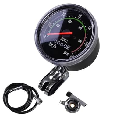MakeTheOne Old School Style Bike Speedometer in KPH Analog Odometer Classic Style for 24”-27.5” Bicycle