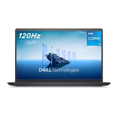 Dell Inspiron 3520 Laptop - 15.6-inch FHD (1920 x 1080) 120Hz Display, Intel Core i5-1235U Processor, 8GB DDR4 RAM, 512GB SSD, WiFi 5, Windows 11 S Mode - Carbon Black