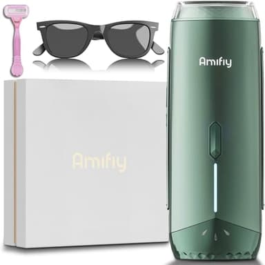 Amifiy Ice Cooling IPL Home Use Hair Removal Device, Laser Hair Removal Machine Painless Epilator for Women Men, 3 Energy Levels & 2 Modes, Face Body Use with Razor & Glasses