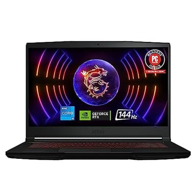 msi Thin GF63 Gaming Laptop: Intel Core i5-12450H GeForce RTX 2050, 15.6" FHD, 144Hz, 8GB DDR4, 512GB NVMe SSD, Type-C USB 3.2 Gen 1, Cooler Boost 5, Win 11 Home: Black 12UCX-484US