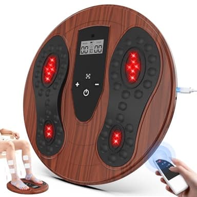 Rechargeable Foot Massager for Neuropathy with 660-850 Red Light Therapy – EMS &TENS Foot Stimulator for Neuropathy, Electrical Nerve Stimulator, Relieve and improve pain and plantar fasciitis