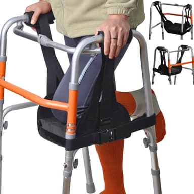 Caredgitz Knee Sling for Walker, Adjustable Cushioned Knee Support for Non Weight Bearing, Alternative to Knee Scooters & Crutches for Surgery Recovery, Walker Accessories for Foot/Ankle Injuries