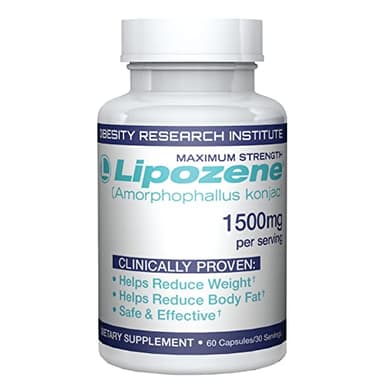 Lipozene Weight-Management Fiber Supplement, 60 Capsules | Non-Stimulant Glucomannan Formula for Healthy Lifestyle Support