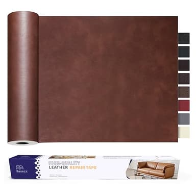 Besezx Leather Repair Patch Tape Kit, Self Adhesive Leather Repair for Furniture, Couch, Sofa, Car Seats,Office Chair,Vinyl Repair Kit.30inx16in