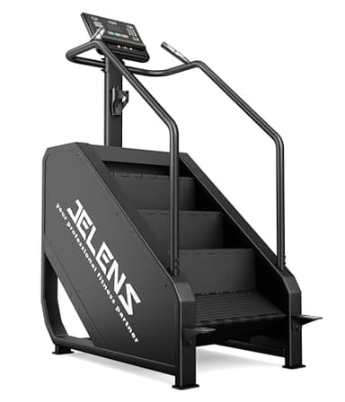 JELENS Stair Stepper Machine with LED Screen, 550 LBS Commercial Grade Stairmaster Machine, Stair Climber with 15 Resistance Levels, 24-164 Steps/Minute (Black, Pro Stepper Machine)