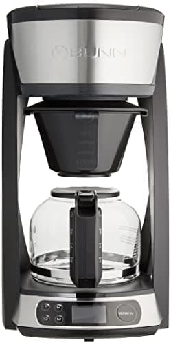 BUNN HB Heat N Brew Programmable Coffee Maker, 10 cup, Stainless Steel, 46500.0003